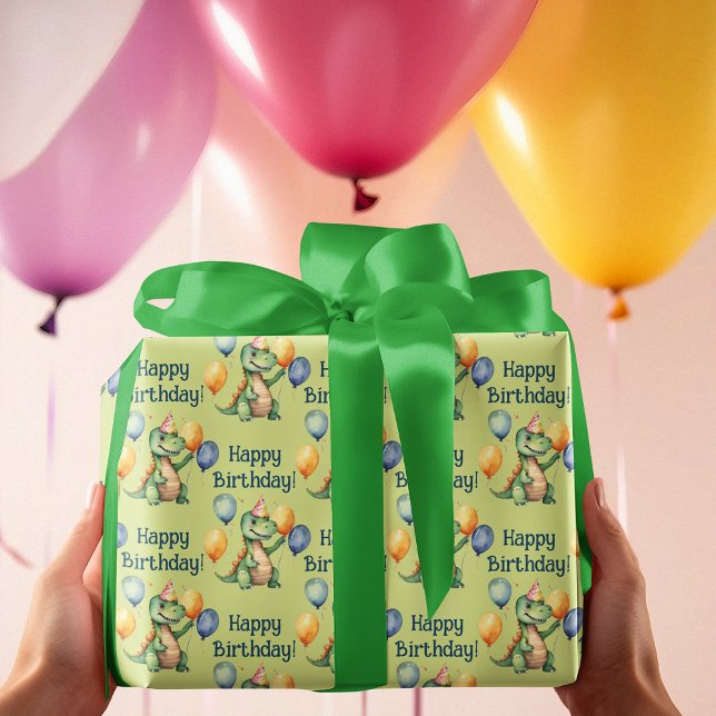 Papel De Presente Dinossaur Birthday (Criador carregado)