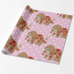 Papel De Presente Dinossaur Legal Triceratops Girl