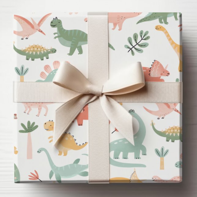 Papel De Presente Dinossauro (Dinosaur Decor Wrapping Paper by Painted Paperie
)