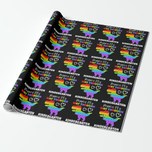 Papel De Presente Dinossauro Aparecendo no Meu Caminho pelo Jardim d