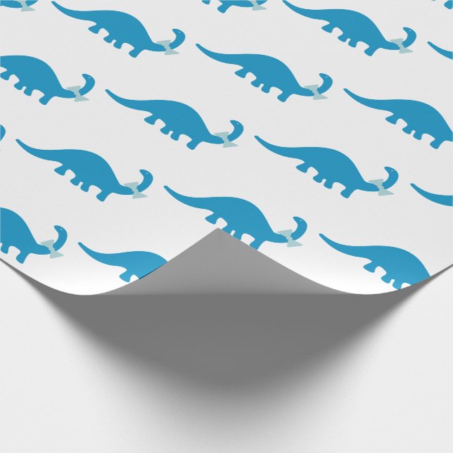 Papel De Presente Dinossauro azul (Ponta)