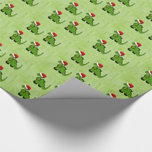 Papel De Presente Dinossauro do Natal