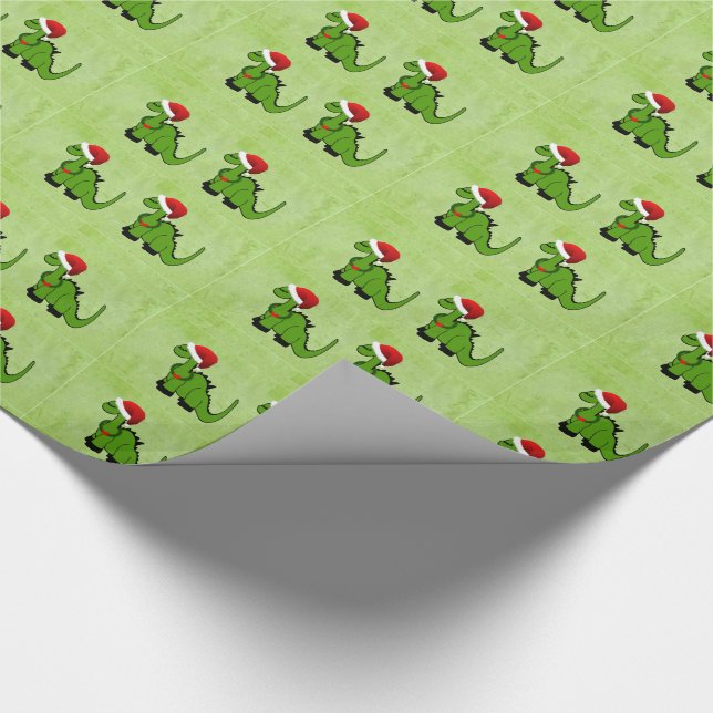 Papel De Presente Dinossauro do Natal (Ponta)