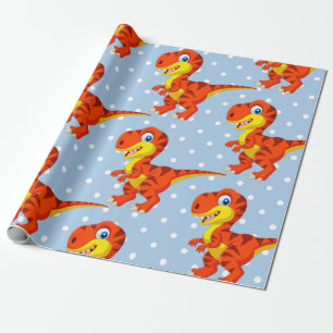Papel De Presente Dinossauro Legal T Rex Boy