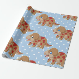 Papel De Presente Dinossauro Legal Triceratops Boy