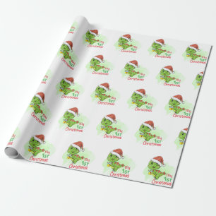 Papel De Presente dinossauro meu natal de 1rua
