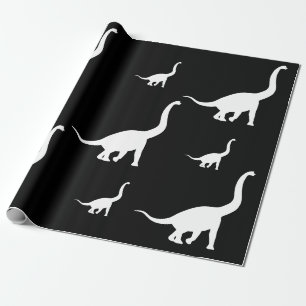 Papel De Presente Dinossauro Padrão Brachiossauro