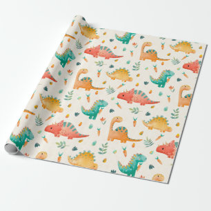 Papel De Presente Dinossauro primavera