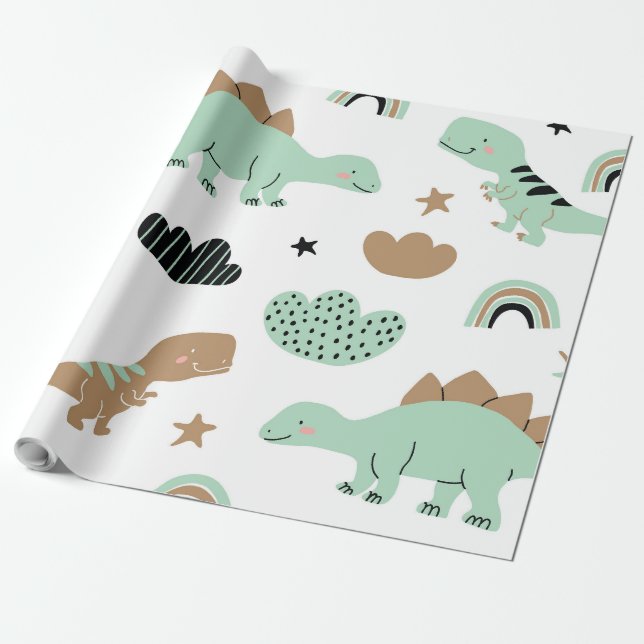 Papel De Presente Dinossauros (Desenrolado)