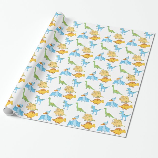 Papel De Presente Dinossauros (Desenrolado)