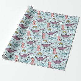 Papel De Presente Dinossauros bonitos