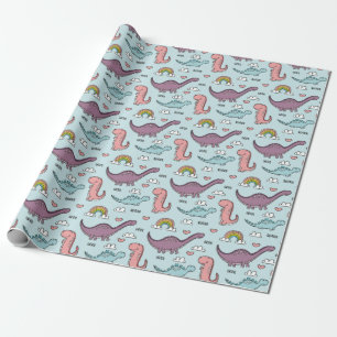 Papel De Presente Dinossauros bonitos