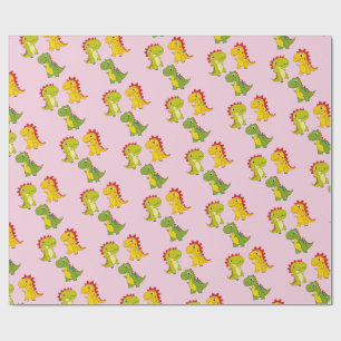 Papel De Presente Dinossauros Cachorros, padrão uniforme