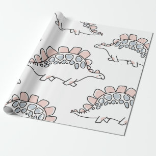 Papel De Presente Dinossauros lindos, padrão sem costura