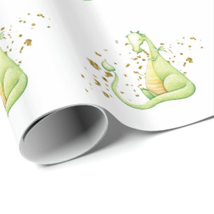 Papel De Presente *~* Dinossauros verdes e doces adormecidos