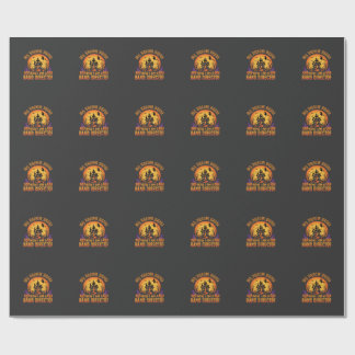 Papel De Presente Diretor de Banda de Halloween Vassoura de Bruxa Ca