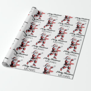 Papel De Presente Disco de Natal Personalizado de Golfe Disc Santa C