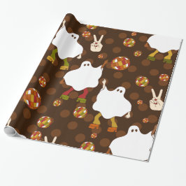 Papel De Presente disco halloween africano fantasma castanho