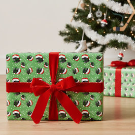 Papel De Presente Discos de Hockey Feliz Natal