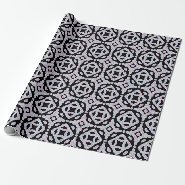 Papel De Presente Discos Ondulados Simétricos em Cores Pastel (Desenrolado)