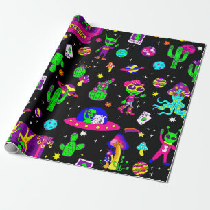 Papel De Presente discoteca alienígena no espaço cósmico salão
