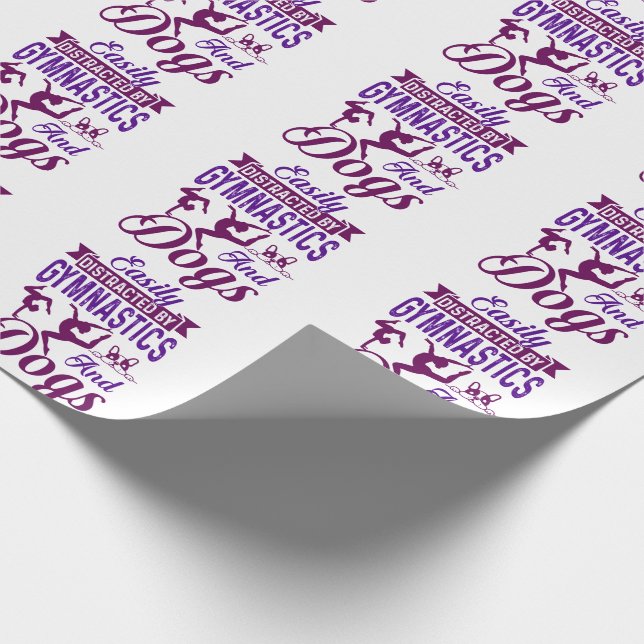 Papel De Presente Distraído facilmente por ginástica e cães (Ponta)