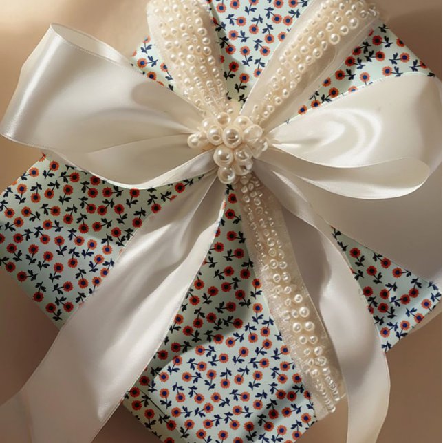 Papel De Presente Ditsy Coral Daisies – Mini Floral Seamless Pattern (Criador carregado)