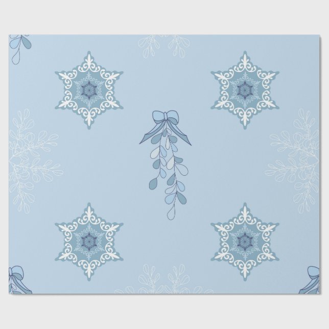 Papel De Presente Ditsy Snowflake pattern backgrounds textures (Aberto)