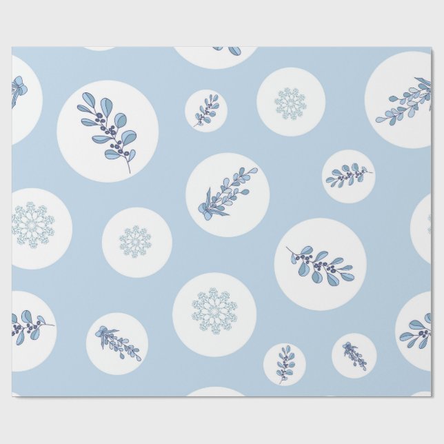 Papel De Presente Ditsy Snowflake pattern backgrounds textures (Aberto)