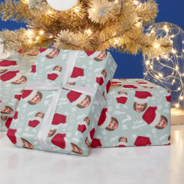 Papel De Presente Diversão alegre do chapéu de Natal, ilustração do 