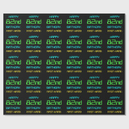Papel De Presente Diversão Computação Digital Tema 82º Aniversário