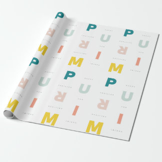 Papel De Presente Diversão Feliz Purim Pastels