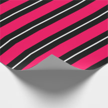 Diversão & Listras Rosa, Preto e Branco Modernas