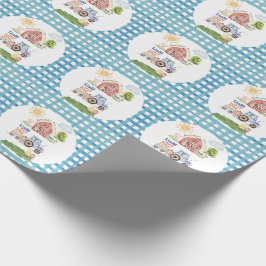 Papel De Presente Diversão no Celeiro 1º Aniversário