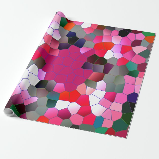 Papel De Presente Diversão Rosa..... (Desenrolado)