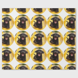 Papel de Presente Divertido com Cachorrinho Lab Ne