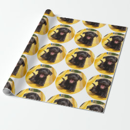 Papel de Presente Divertido com Cachorrinho Lab Ne