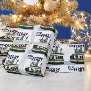 Papel De Presente Divertido Na Viagem Do Barco Ferry