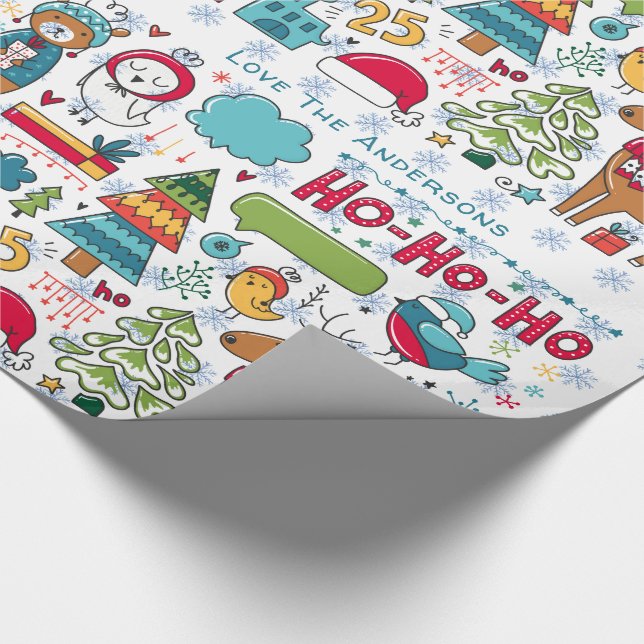 Papel De Presente Divertido Scandinávia Art Folk Art Chamado HYGGE (Ponta)