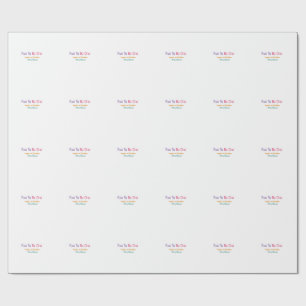 Papel De Presente divertido ser um 1º aniversário arco-íris nome dat