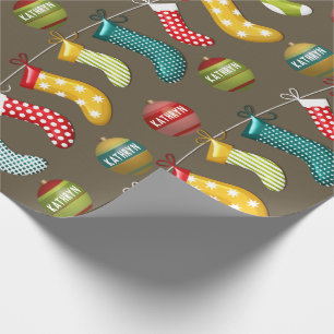 Papel De Presente Divertimento personalizado & Natal festivo