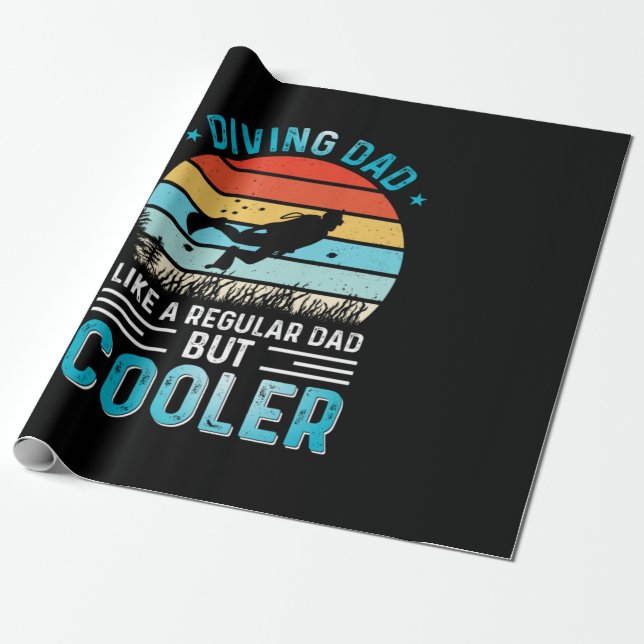 Papel De Presente Diving Dad (Desenrolado)