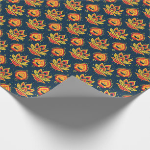Papel De Presente Diwali Flame Lotus Harmony