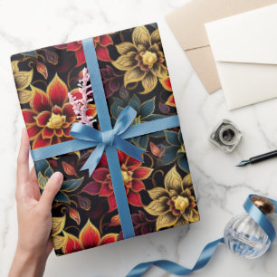 Papel De Presente Diwali Florals Wrapping Paper