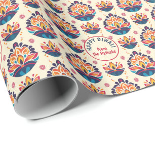 Papel De Presente Diwali Wraping Paper - Edição de Texto Personaliza