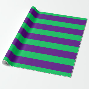 Papel De Presente DIY Color XL Preppy Stripe Purple Emerald