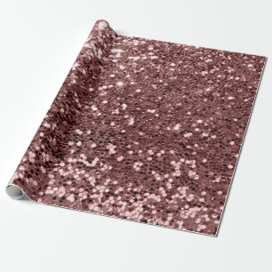 Papel De Presente Do brilho Dourado do Sequin do rosa do rosa feijã