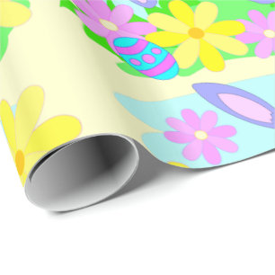 Papel de Presente do Coelho da Páscoa Feliz