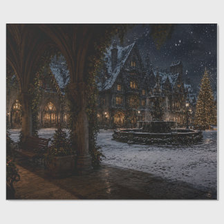 Papel de Presente do Pátio do Castelo Nevado