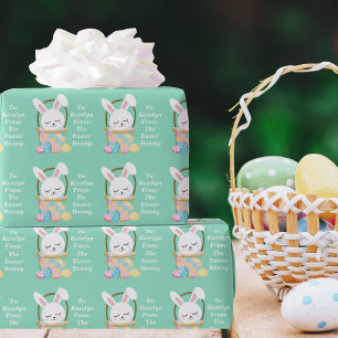 Papel De Presente Do Presente De Crianças Verdes De Pastel Cute Da P